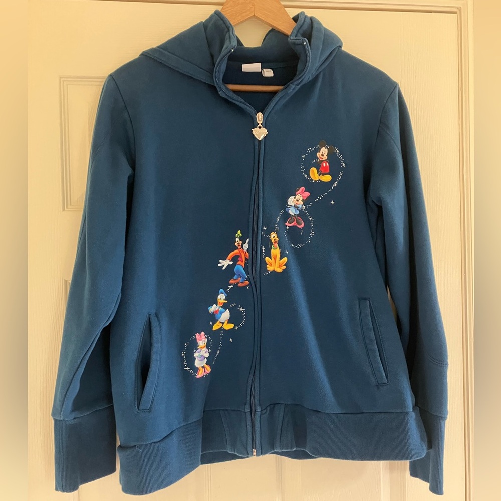 Disney Navy Hoodie with Character Design